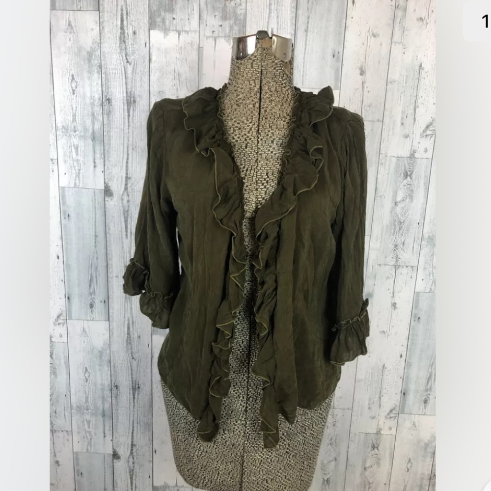 Vintage Johnny was ruffle cardigan medium
